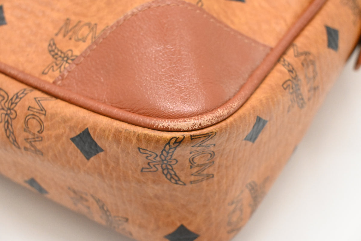 MCM Business Bag in Cognac Visetos Canvas