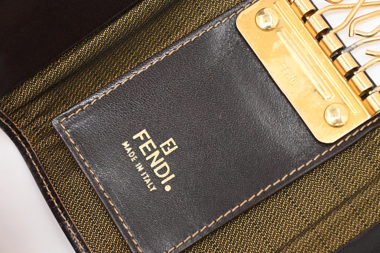 Fendi Key Case 6 in Zucca Canvas