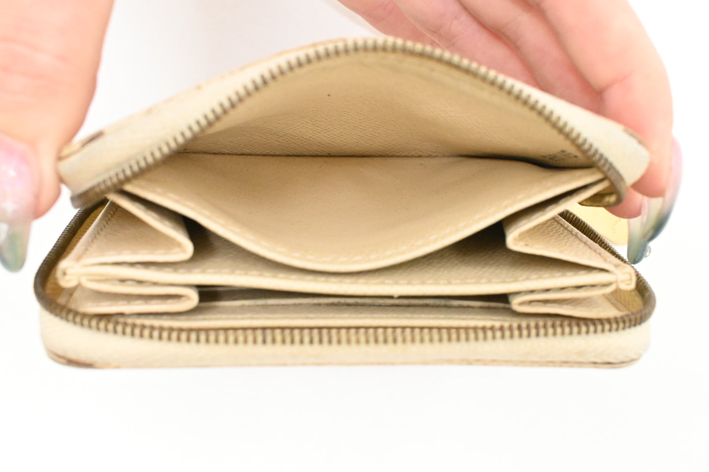 Louis Vuitton Compact Zippy Wallet in Damier Azur Canvas