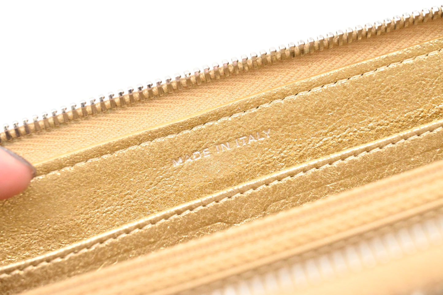 Chanel Camelia Long Wallet in Gold Suede