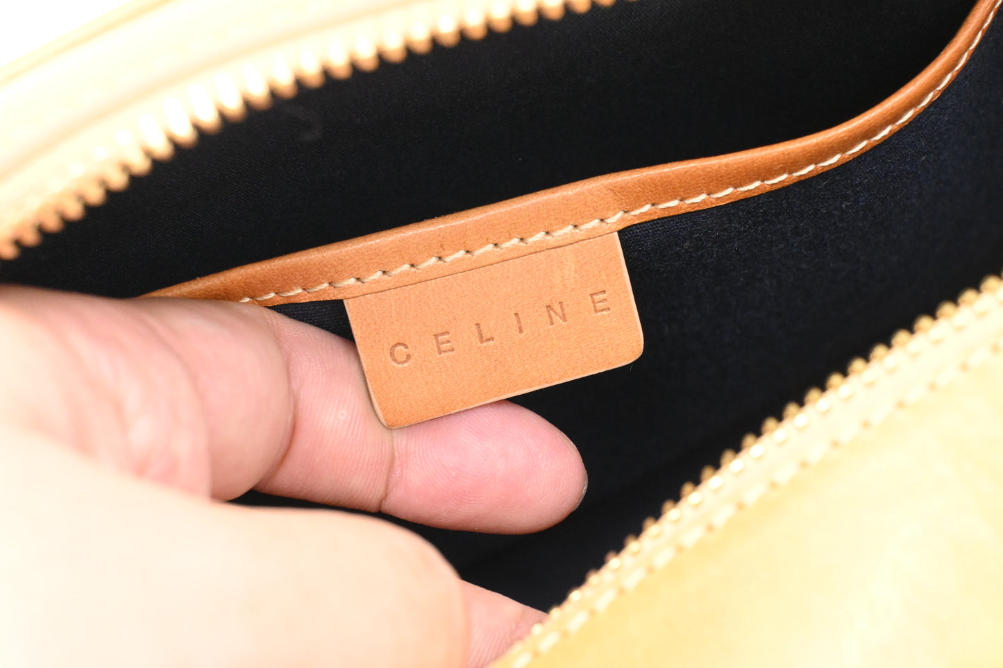 Celine Boston Bag in Blue Suede