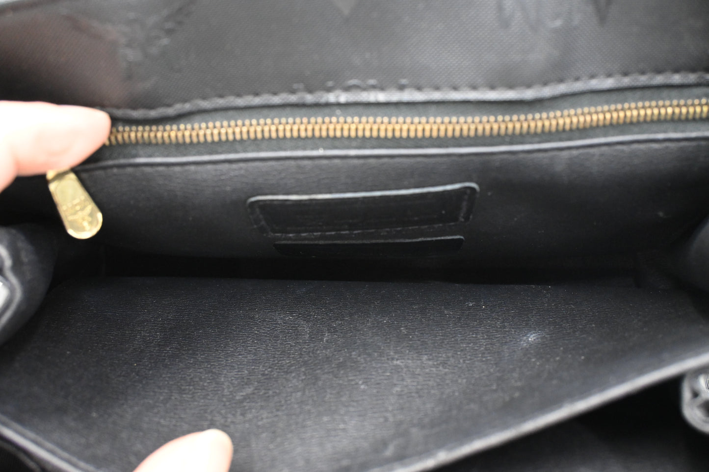 MCM Top Handle Bag in Black Coated Canvas