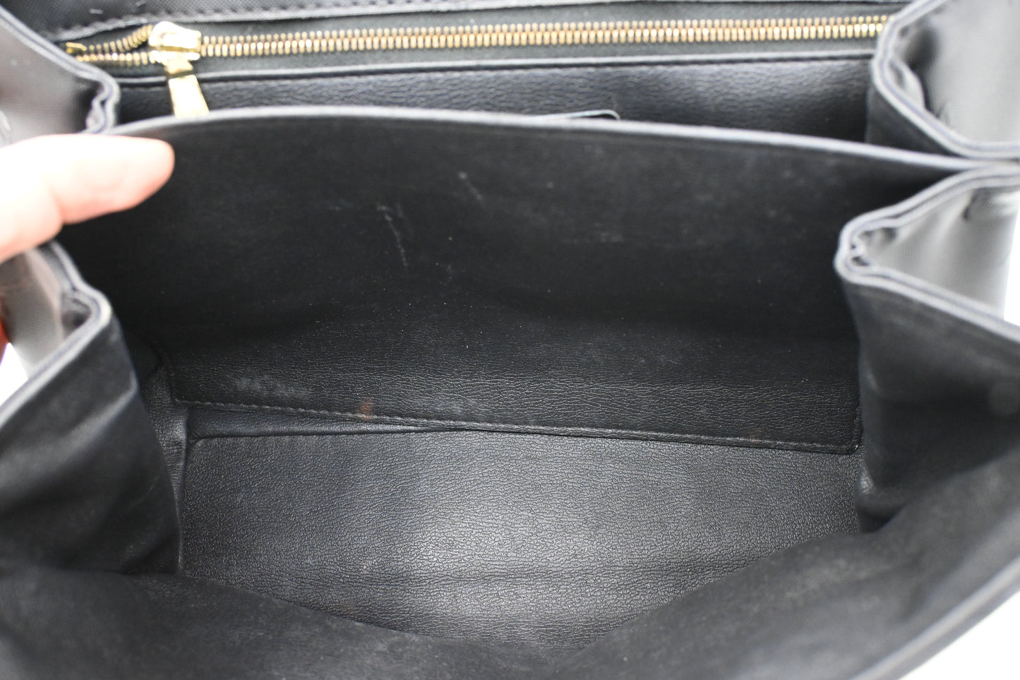 MCM Top Handle Bag in Black Coated Canvas