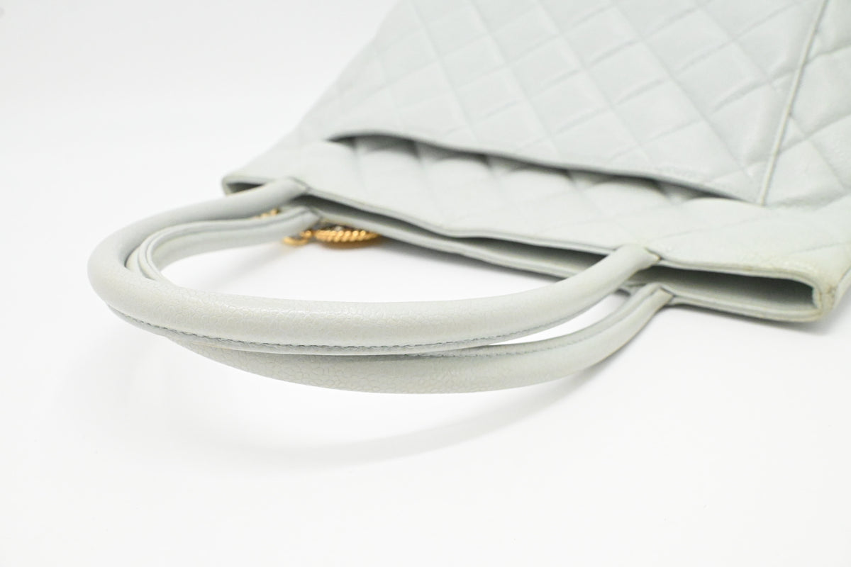 Chanel Medallion Tote in Icy Blue Caviar Leather