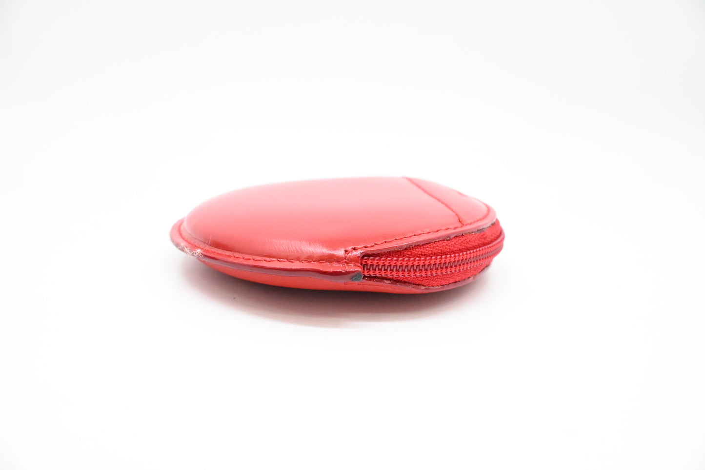 Loewe Round Coin Case in Red Leather