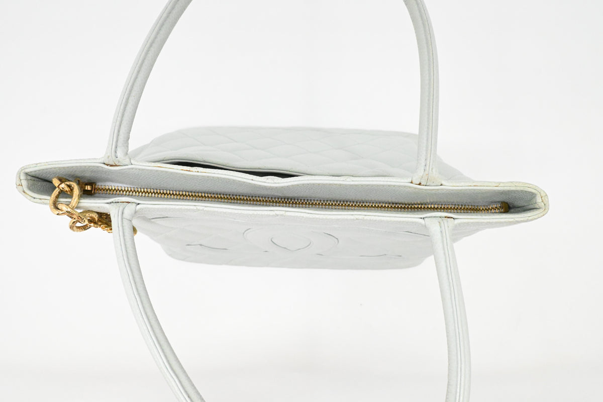 Chanel Medallion Tote in Icy Blue Caviar Leather