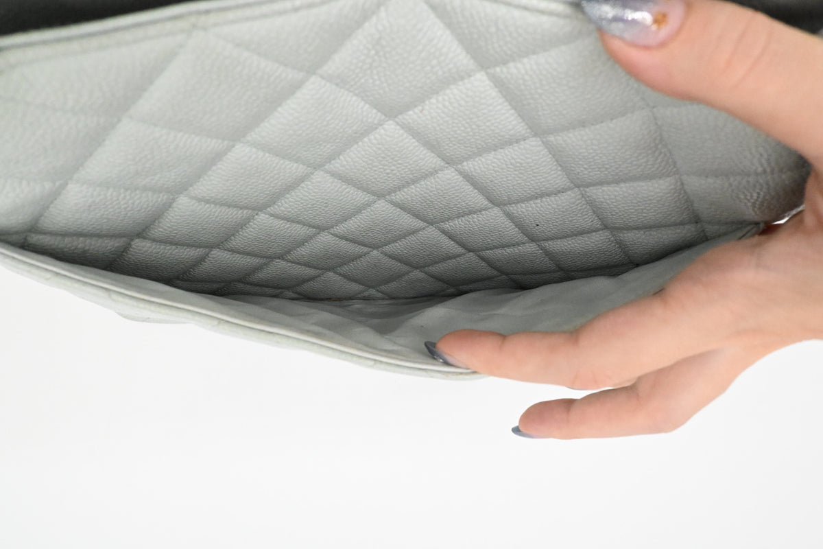 Chanel Medallion Tote in Icy Blue Caviar Leather