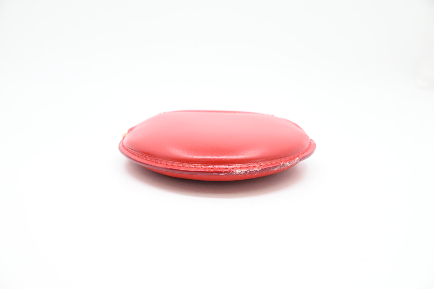 Loewe Round Coin Case in Red Leather