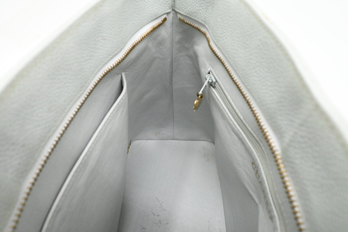 Chanel Medallion Tote in Icy Blue Caviar Leather