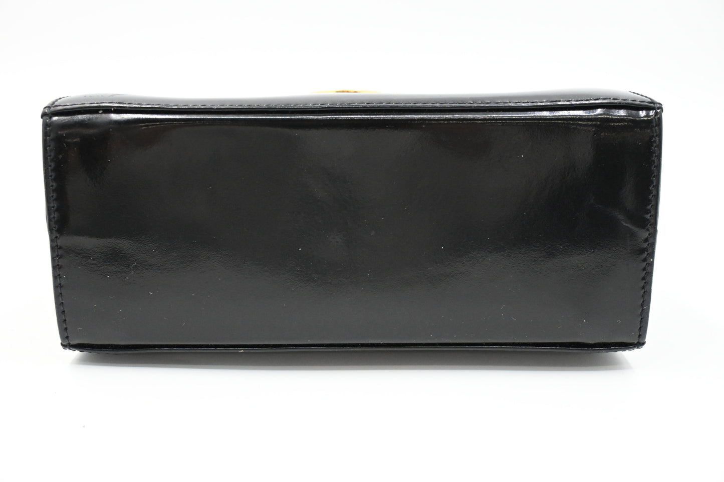 Ferragamo Top Handle Bag in Black Patent Leather