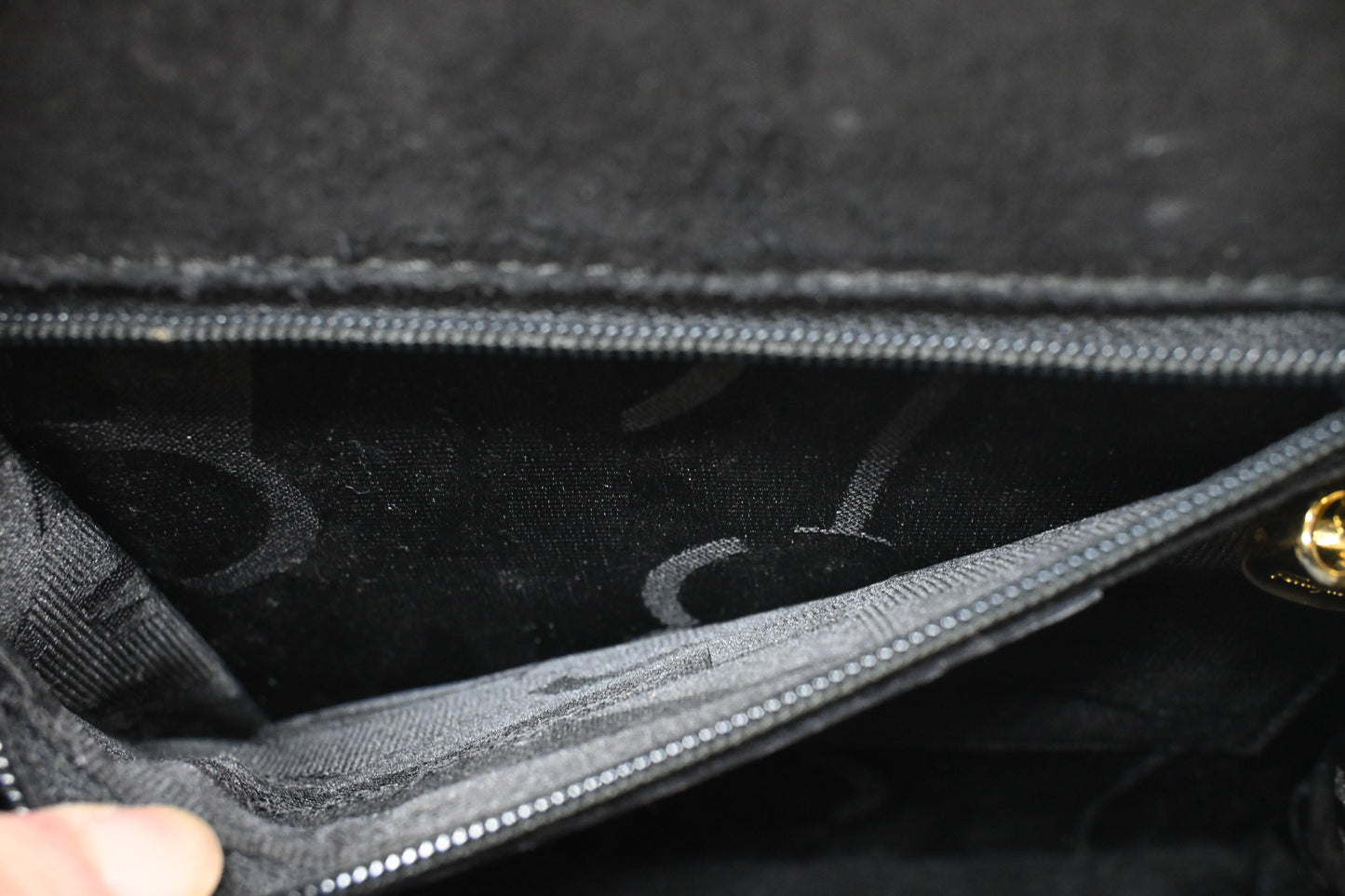 Ferragamo Top Handle Bag in Black Patent Leather