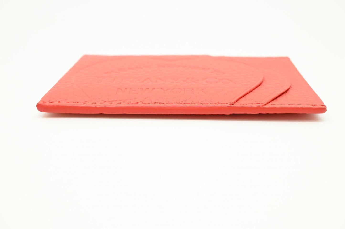 Tiffany & Co. Card Case in Coral Leather