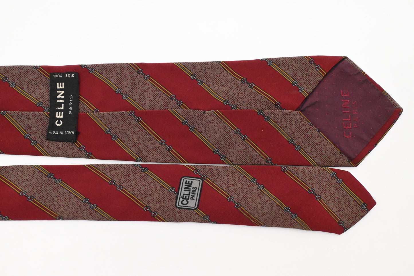 Celine Tie in Dark Red Silk