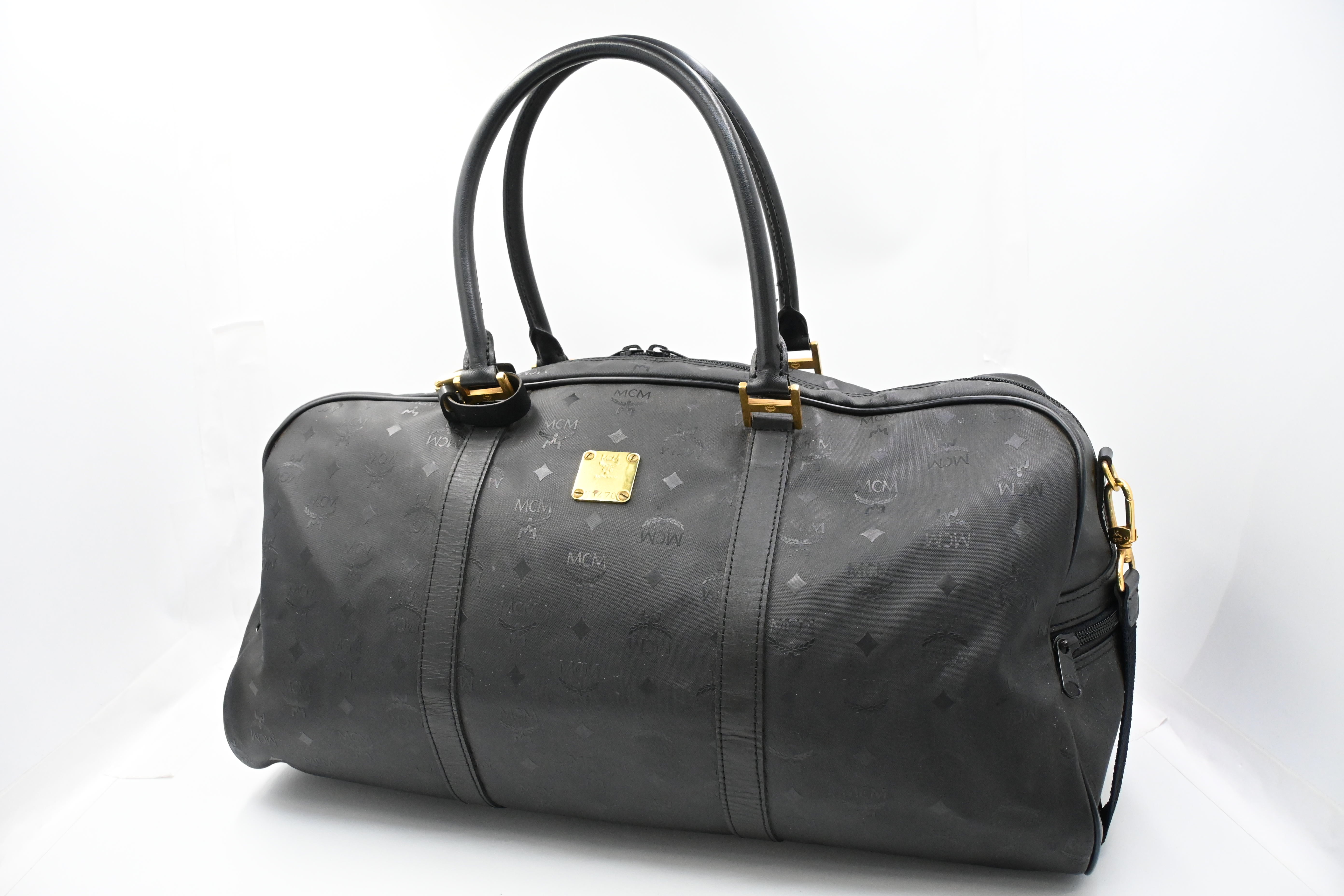 MCM Travel Bag in Black Coated Canvas – Weekly Lux Drop