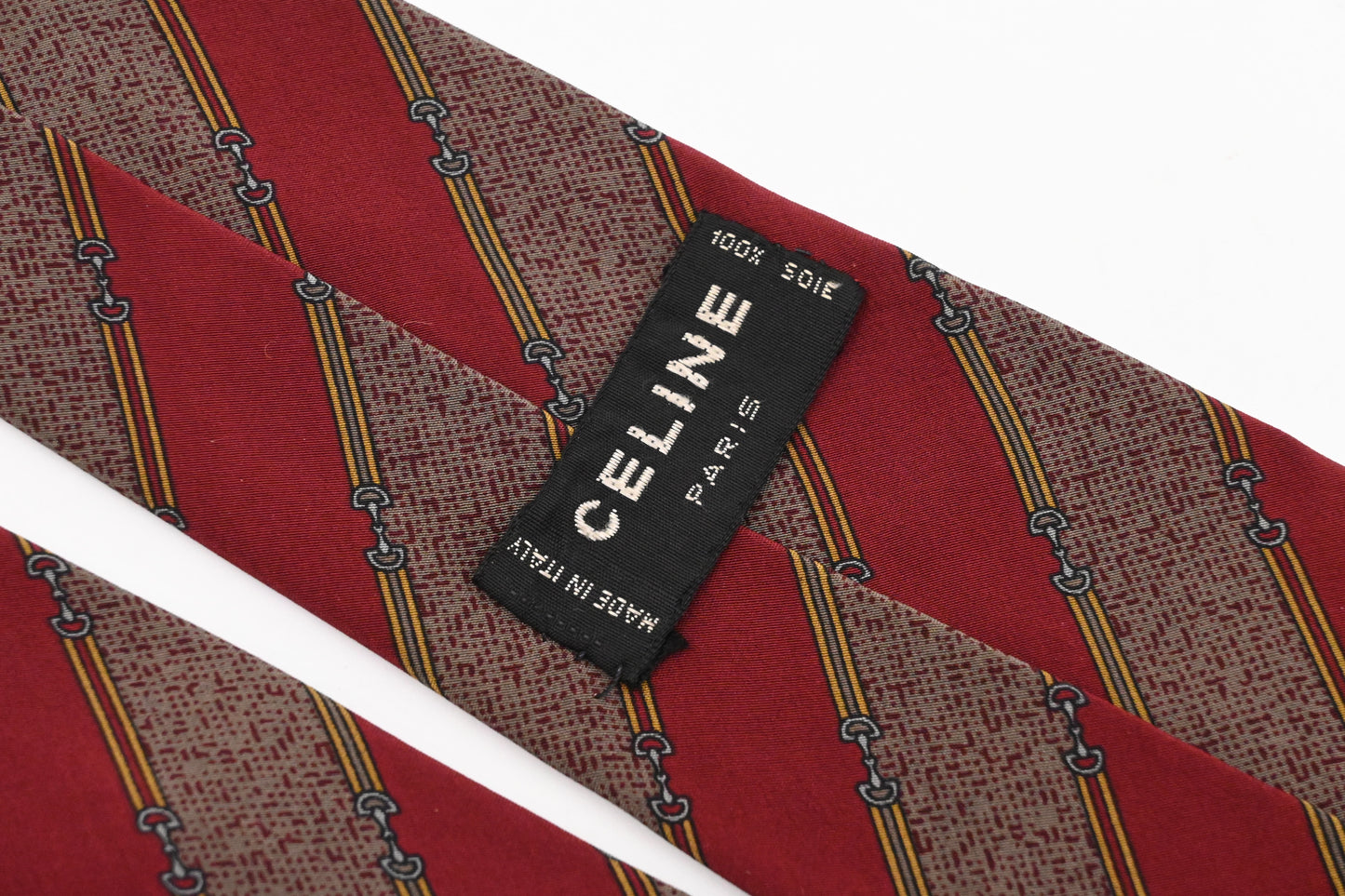 Celine Tie in Dark Red Silk
