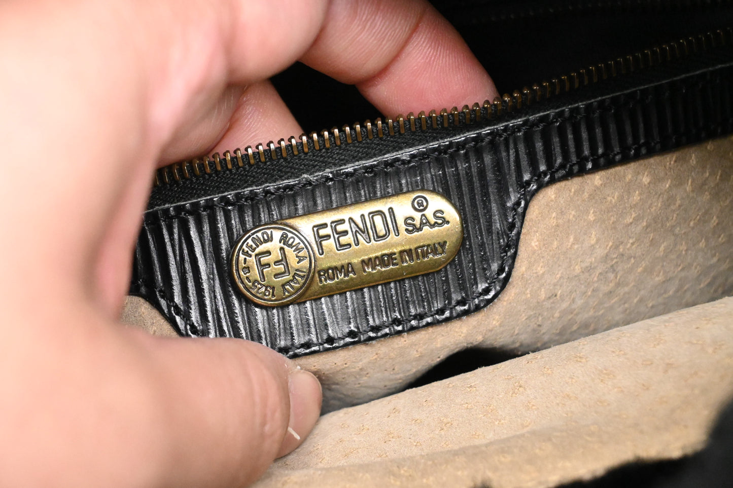 Fendi Tote Bag in Black Canvas