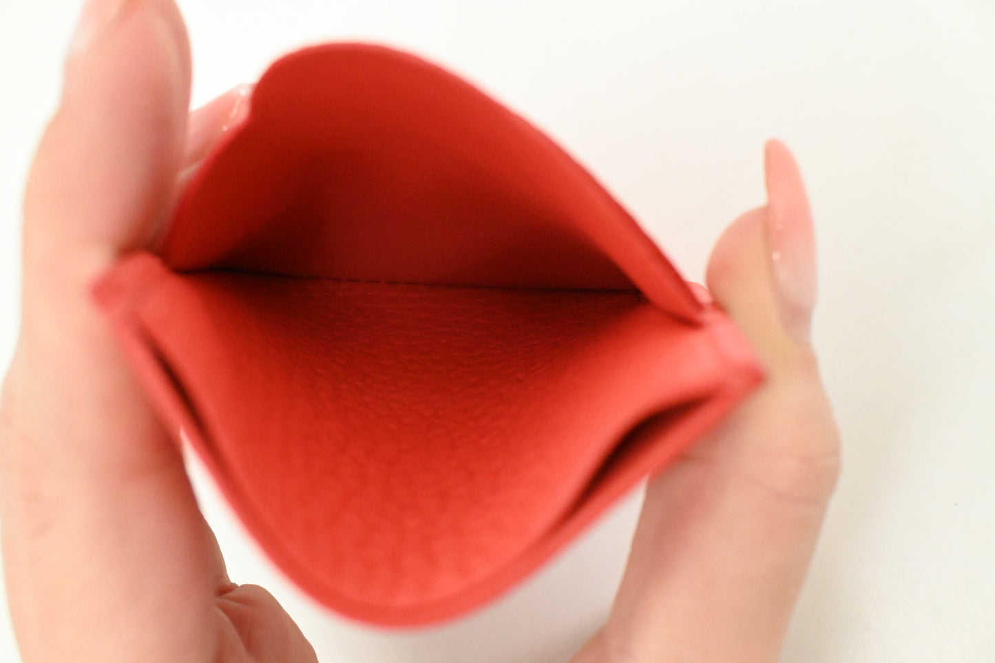 Tiffany & Co. Card Case in Coral Leather