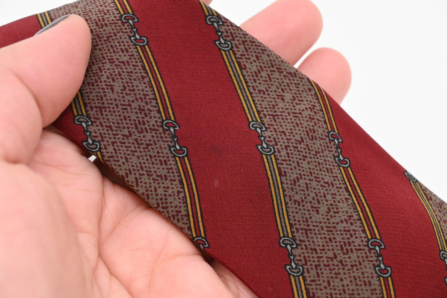 Celine Tie in Dark Red Silk