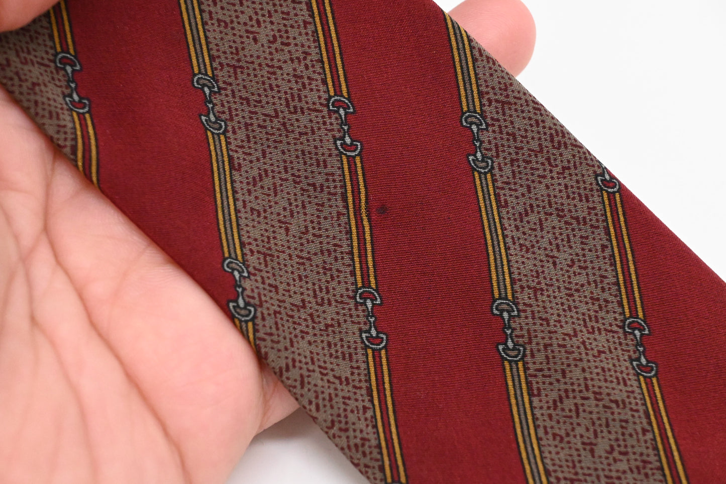 Celine Tie in Dark Red Silk