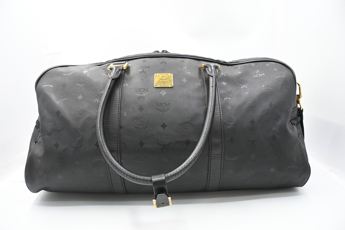 MCM Travel Bag in Black Coated Canvas