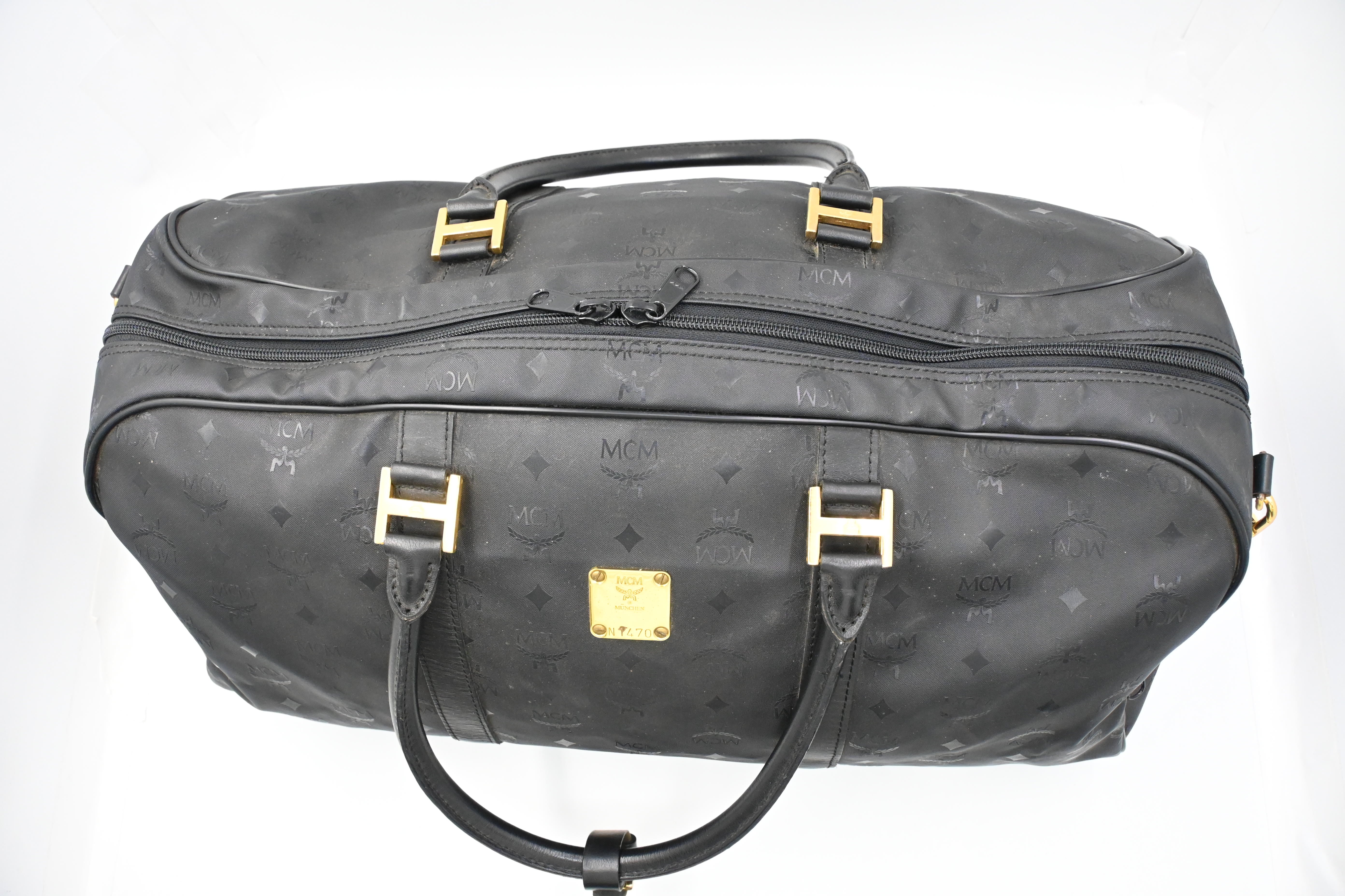 MCM Travel Bag in Black Coated Canvas – Weekly Lux Drop