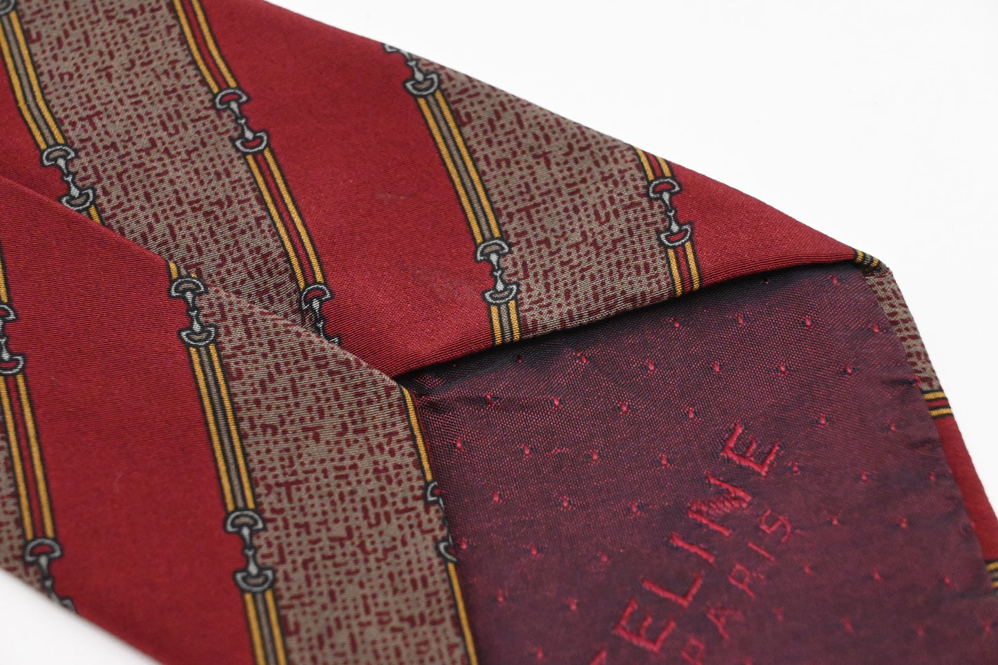 Celine Tie in Dark Red Silk