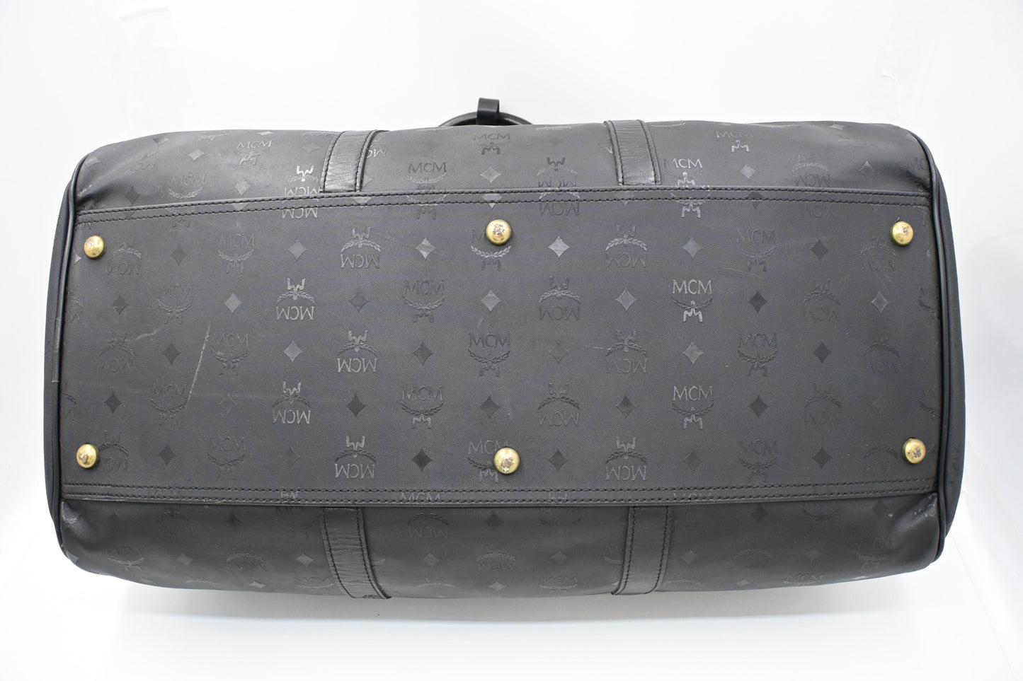 MCM Travel Bag in Black Coated Canvas