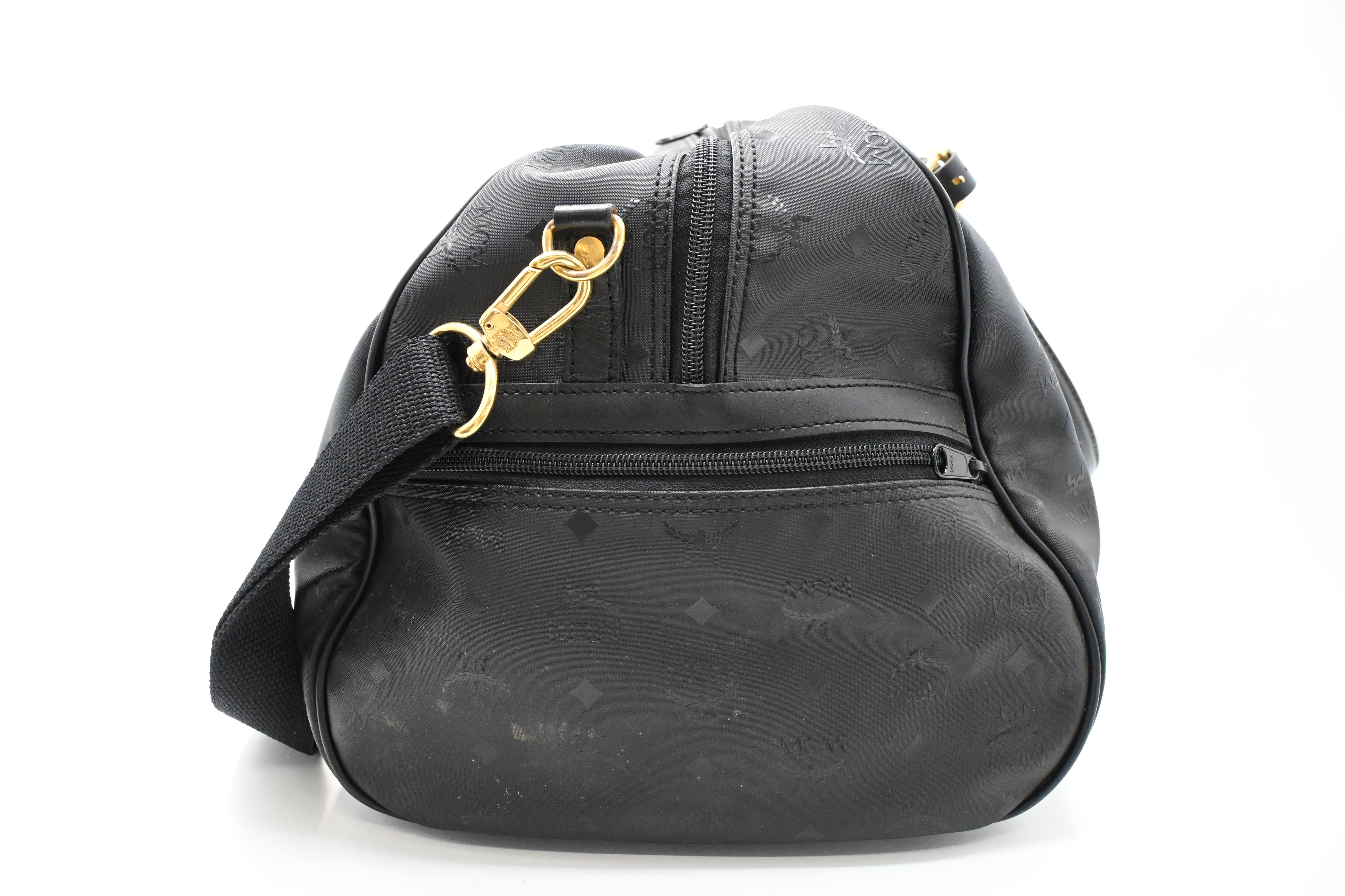 MCM Travel Bag in Black Coated Canvas – Weekly Lux Drop