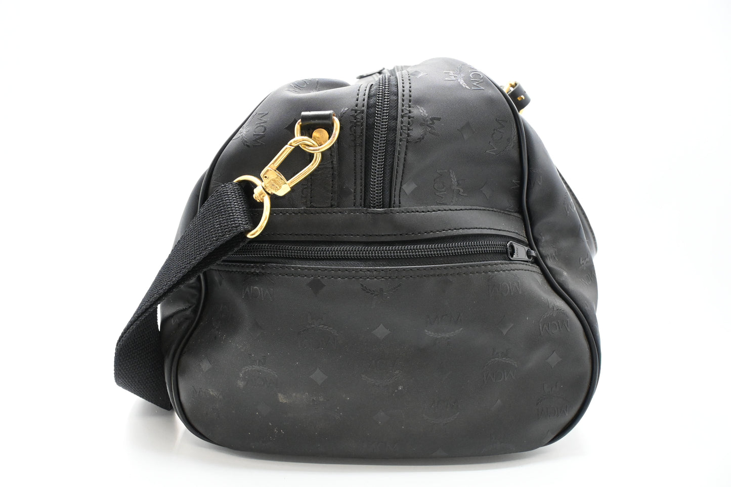 MCM Travel Bag in Black Coated Canvas