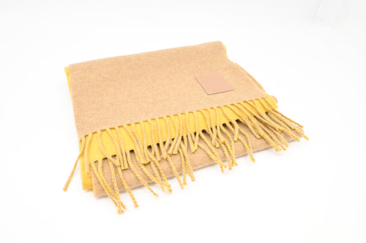 Loewe Scarf in Beige and Yellow Cashmere