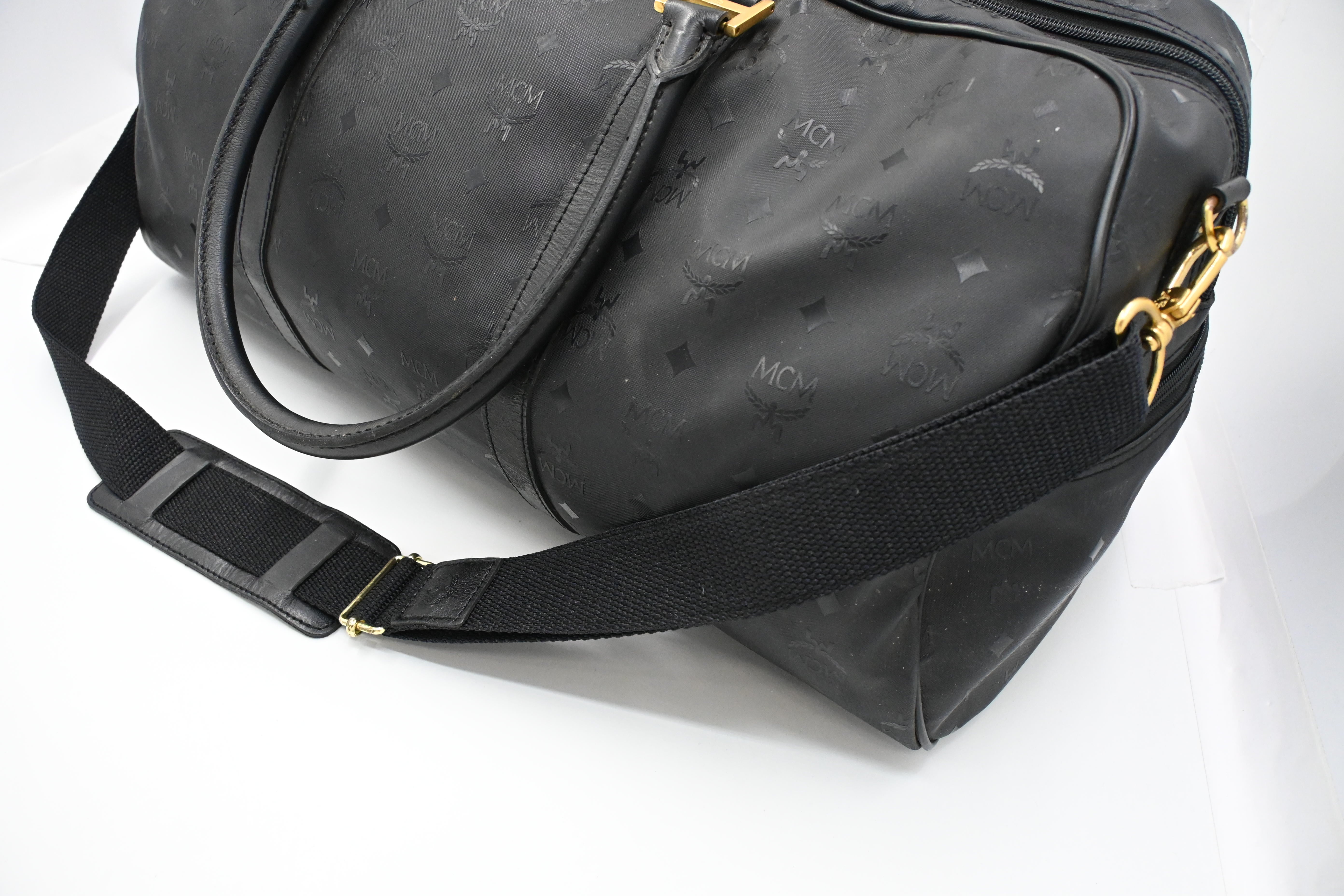 MCM Travel Bag in Black Coated Canvas – Weekly Lux Drop