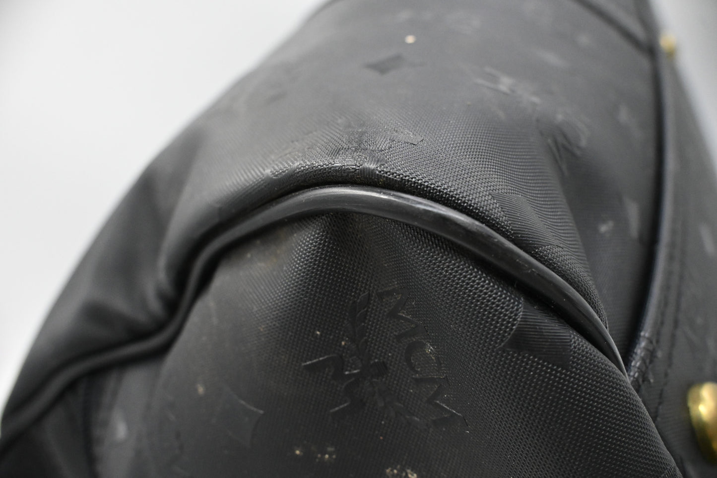 MCM Travel Bag in Black Coated Canvas