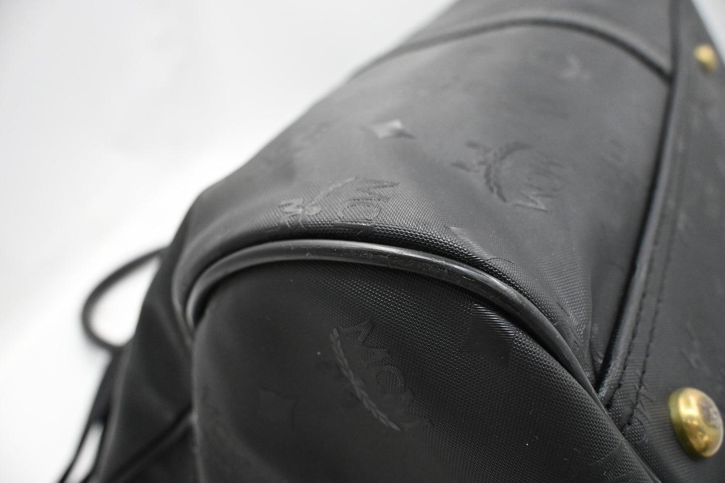 MCM Travel Bag in Black Coated Canvas