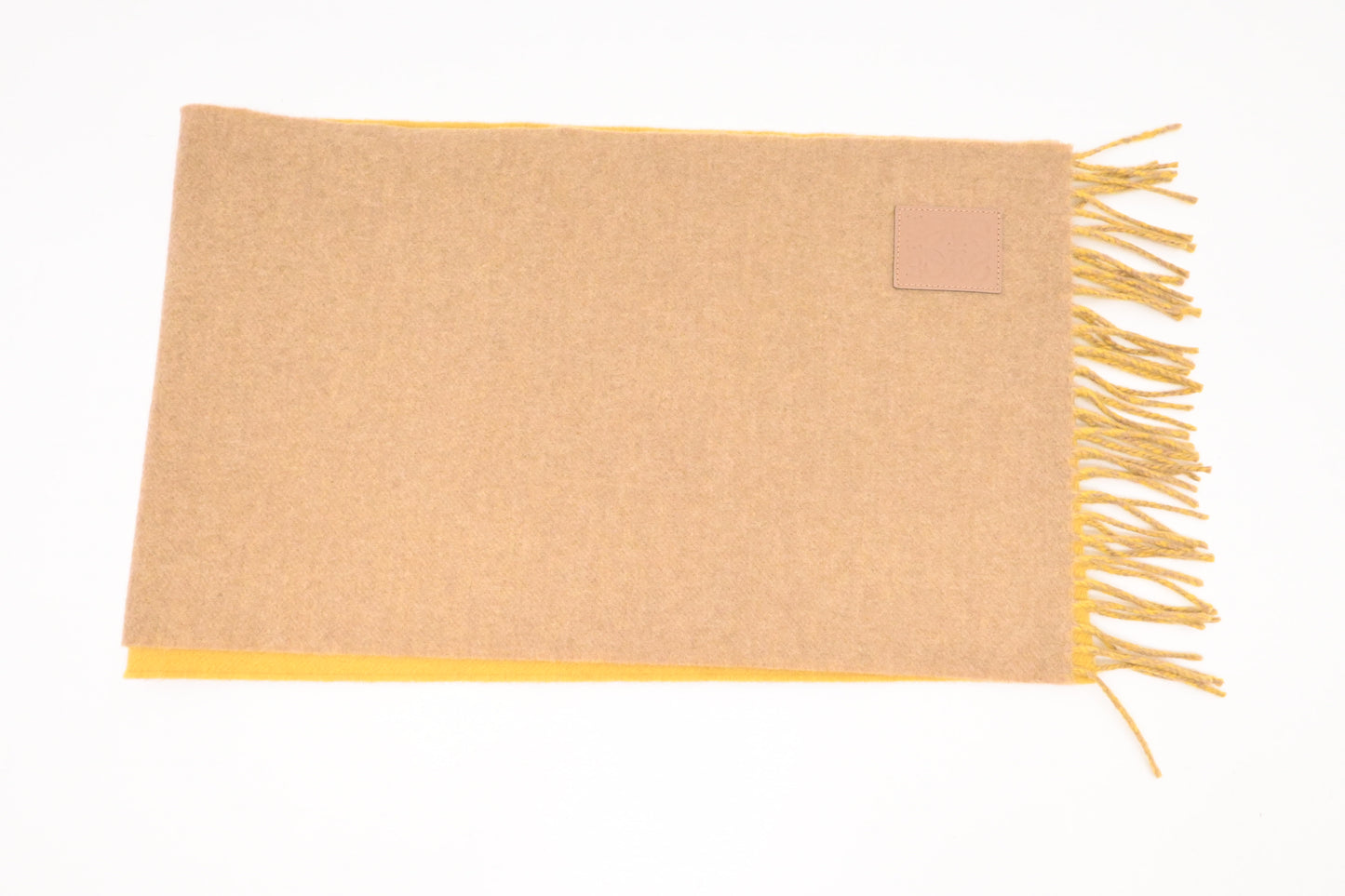 Loewe Scarf in Beige and Yellow Cashmere