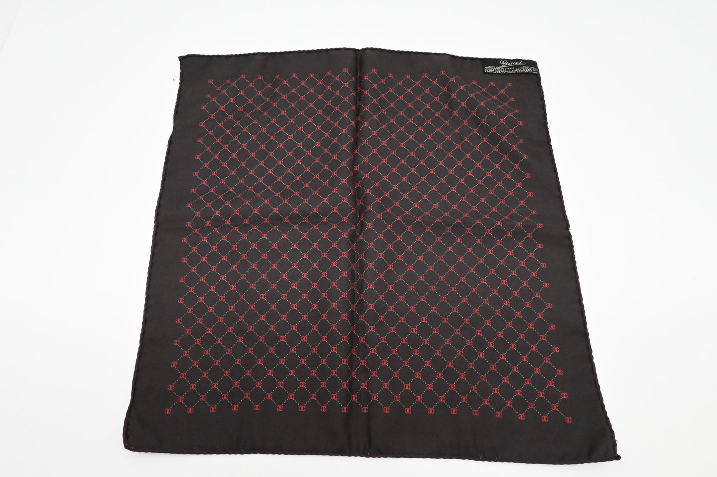 Gucci Scarf in Brown and Red Silk
