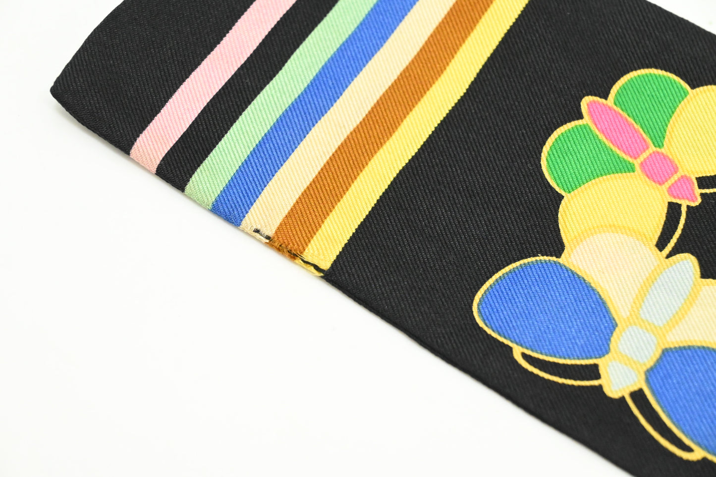 Louis Vuitton Butterfly Bandeau in Black Multicolor Silk