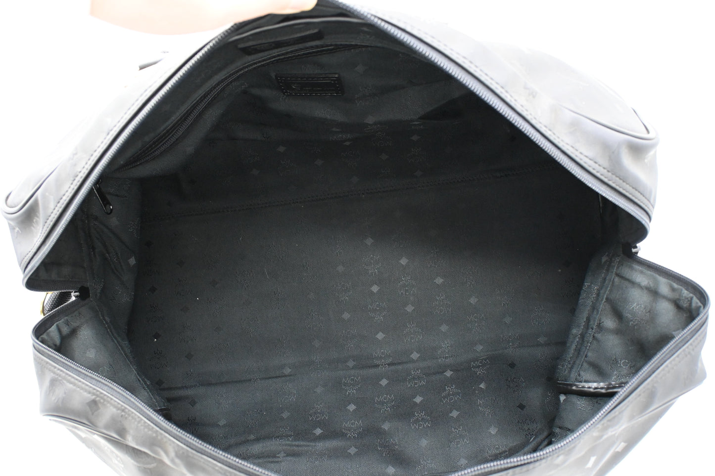 MCM Travel Bag in Black Coated Canvas