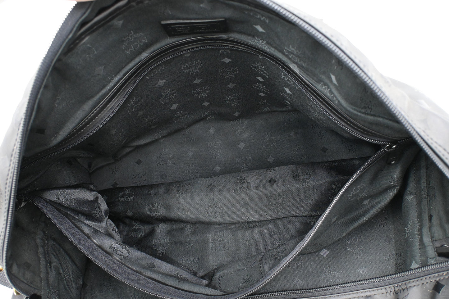 MCM Travel Bag in Black Coated Canvas
