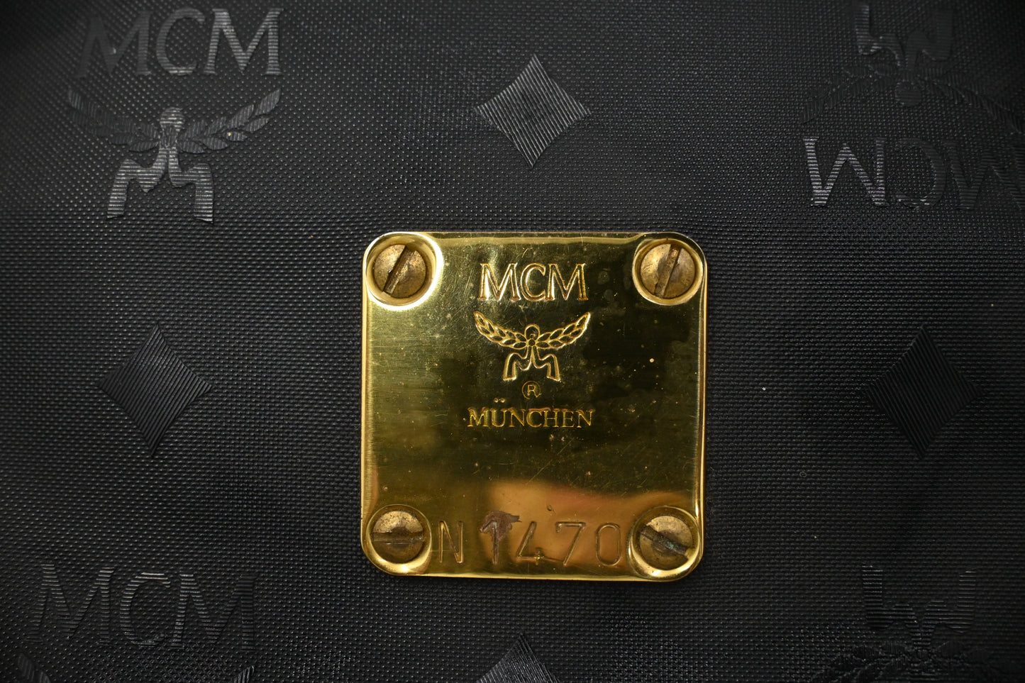 MCM Travel Bag in Black Coated Canvas