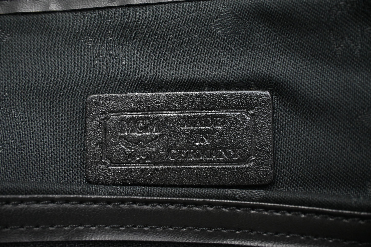 MCM Travel Bag in Black Coated Canvas