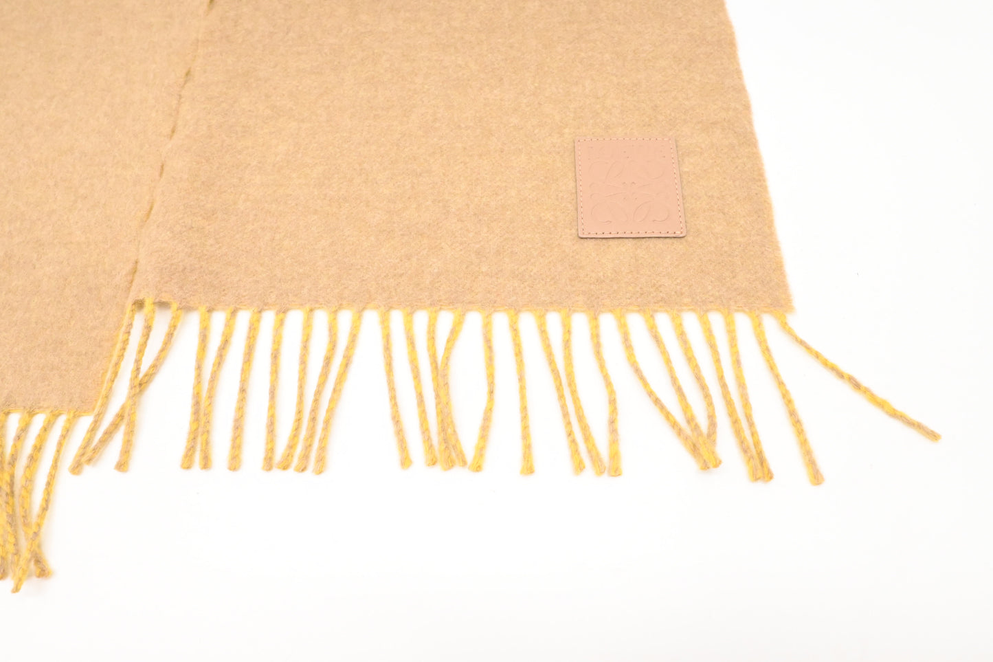 Loewe Scarf in Beige and Yellow Cashmere