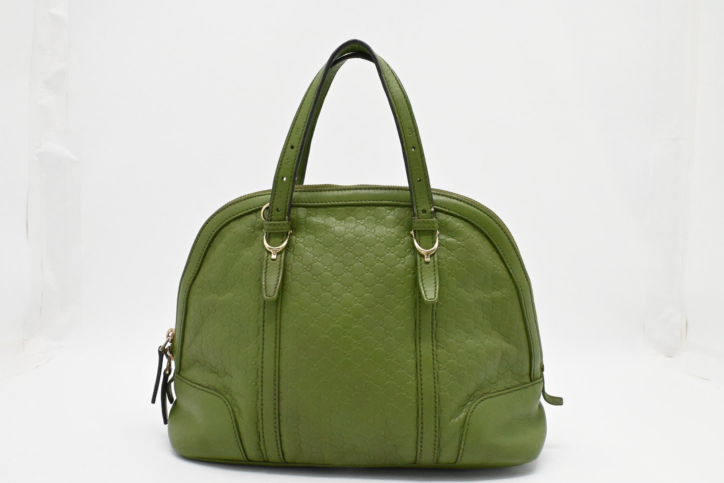 Gucci Dome Shoulder Bag in Green Micro Guccissima Leather