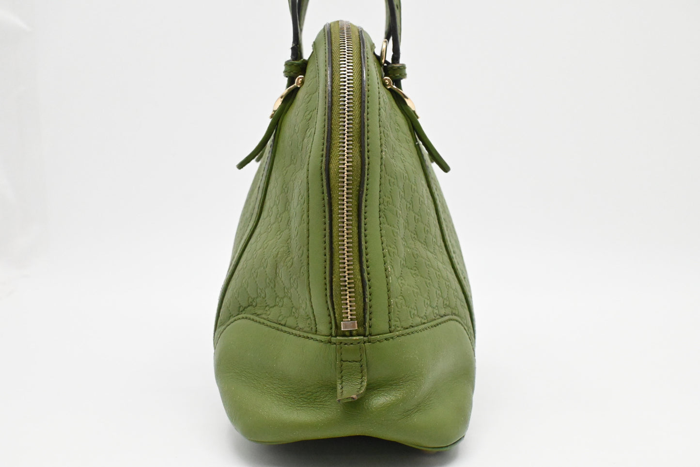 Gucci Dome Shoulder Bag in Green Micro Guccissima Leather