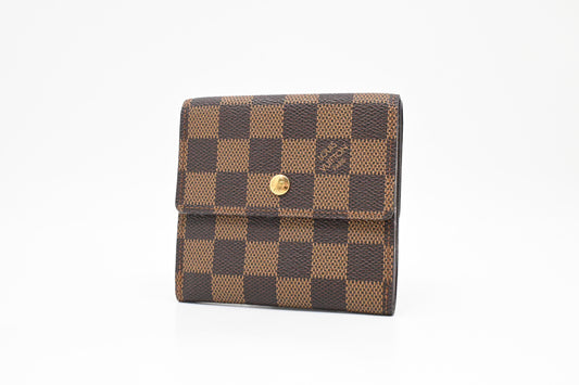 Louis Vuitton Compact Double Face Wallet in Damier Ebene Canvas