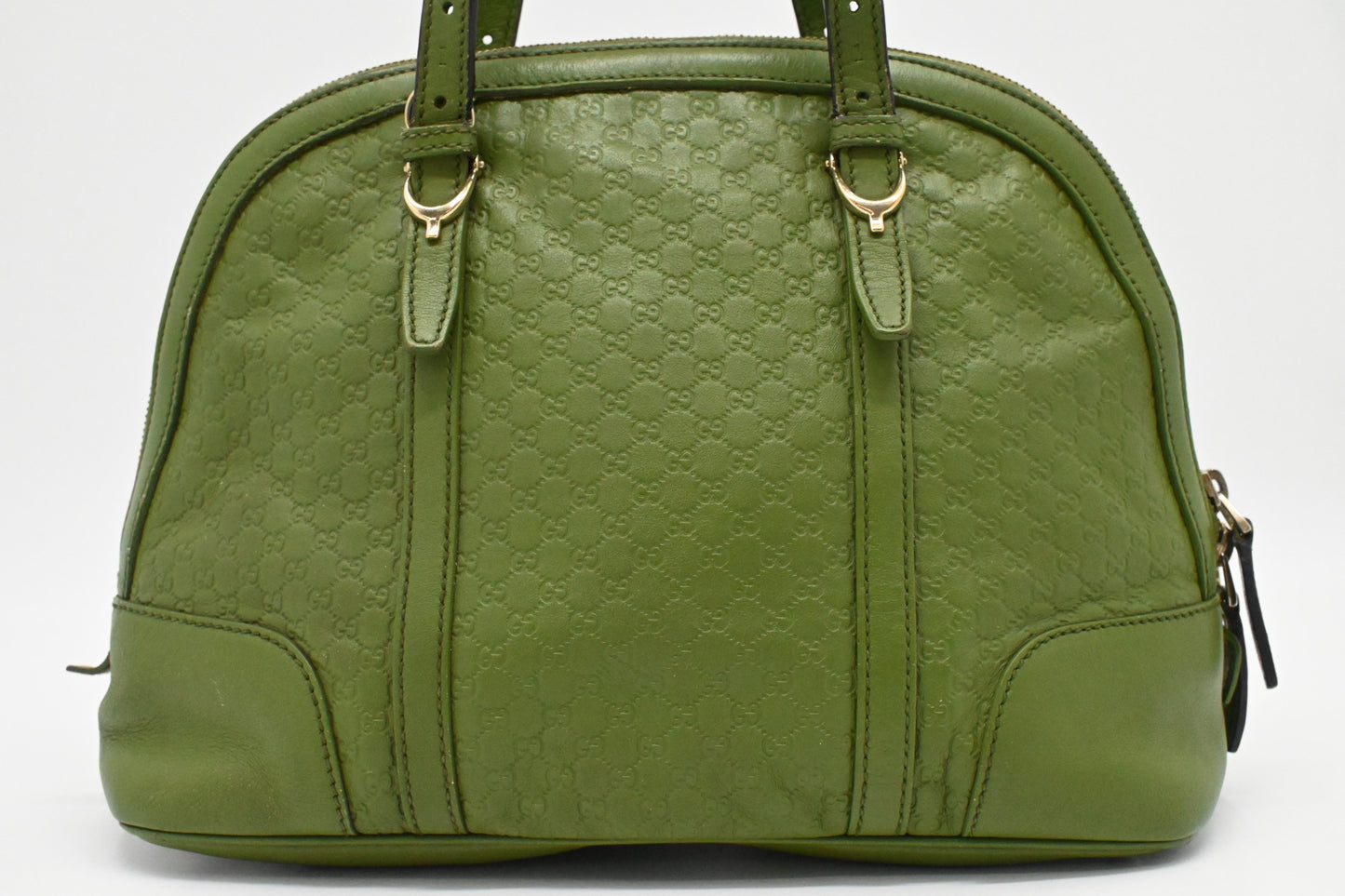 Gucci Dome Shoulder Bag in Green Micro Guccissima Leather