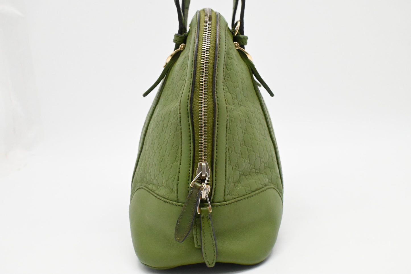 Gucci Dome Shoulder Bag in Green Micro Guccissima Leather