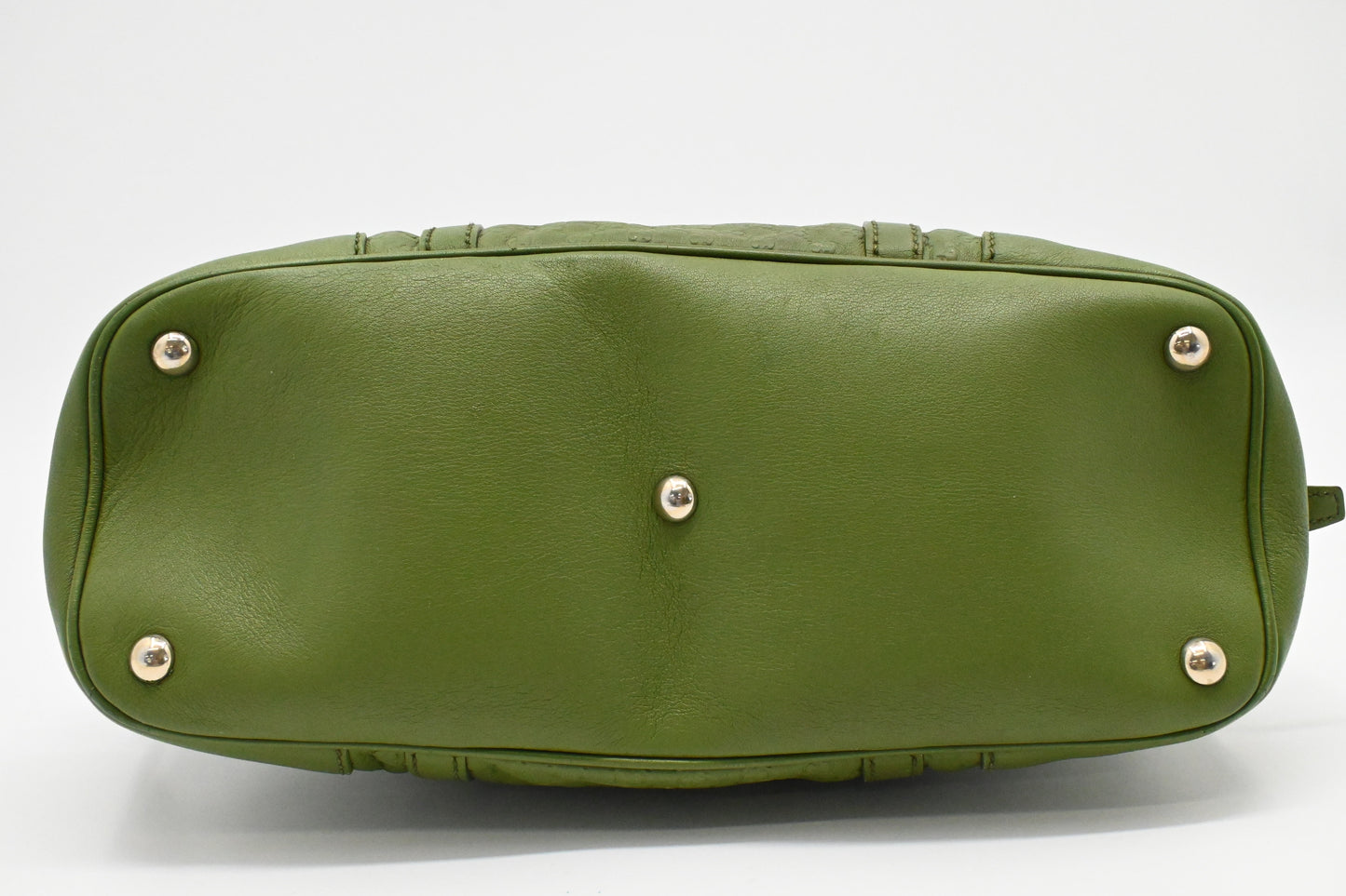 Gucci Dome Shoulder Bag in Green Micro Guccissima Leather