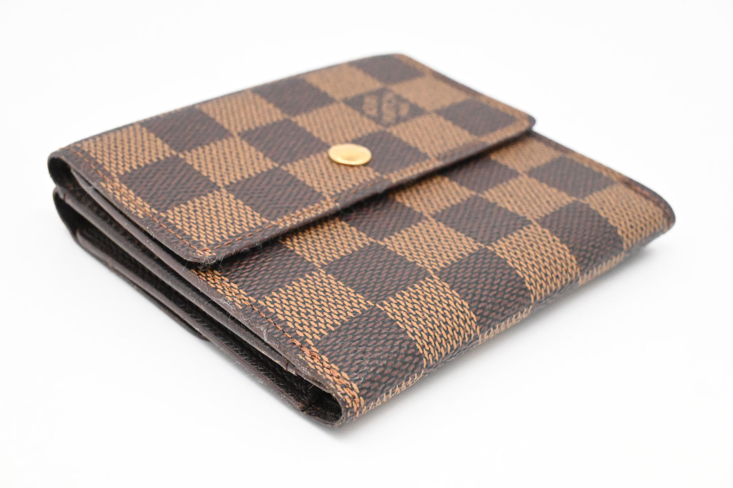 Louis Vuitton Compact Double Face Wallet in Damier Ebene Canvas
