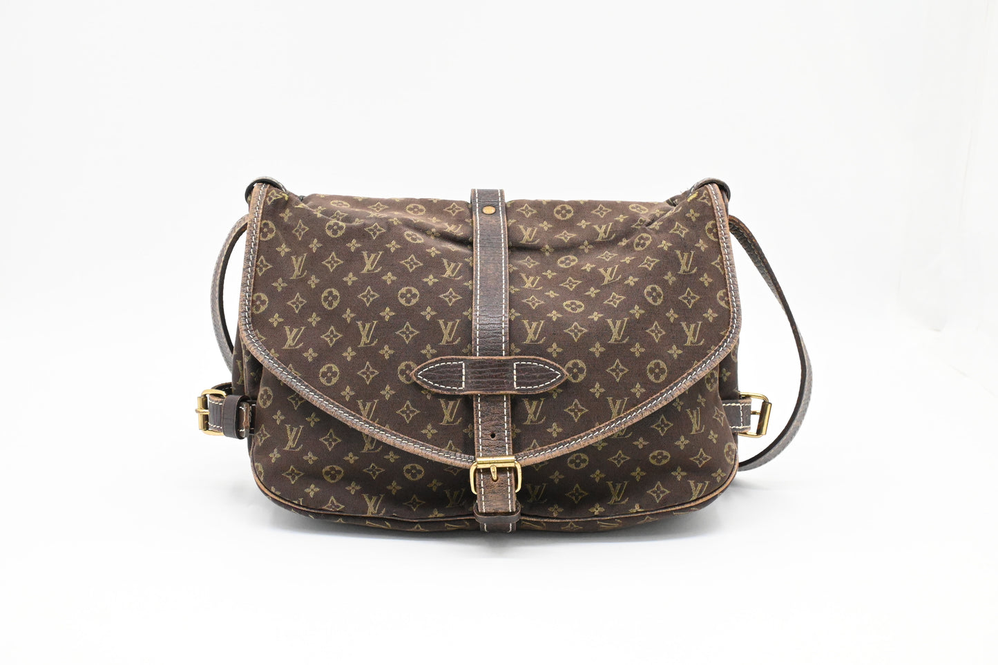 Louis Vuitton Saumur 30 in Fusain Minilin Canvas