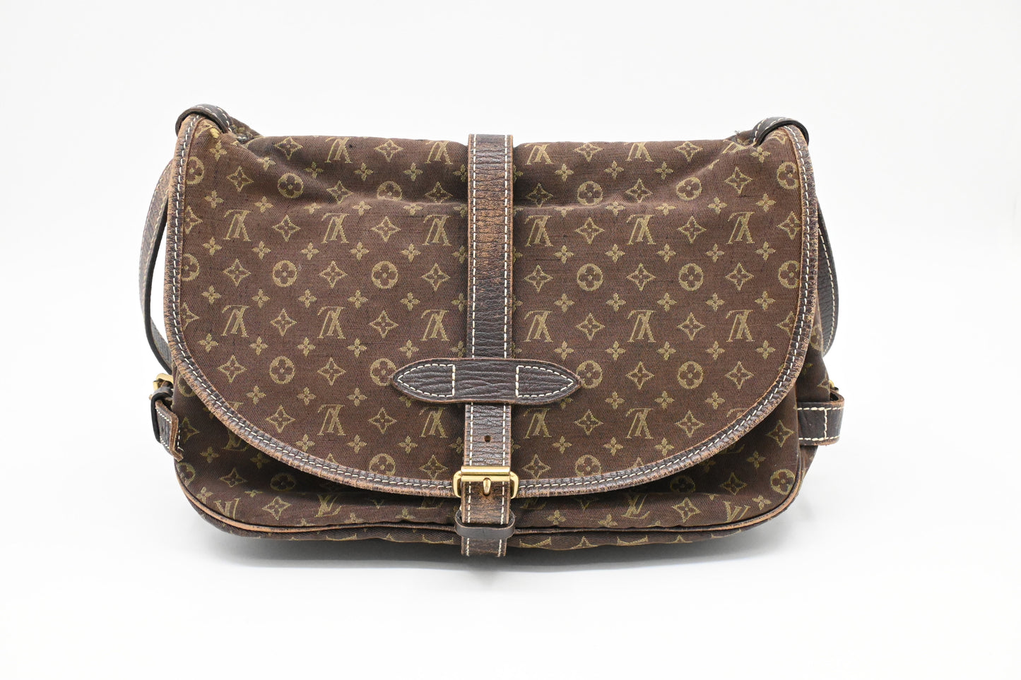 Louis Vuitton Saumur 30 in Fusain Minilin Canvas
